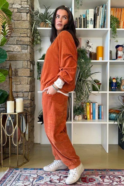 Terry B Lantern Sleeve Sweatshirt Russet